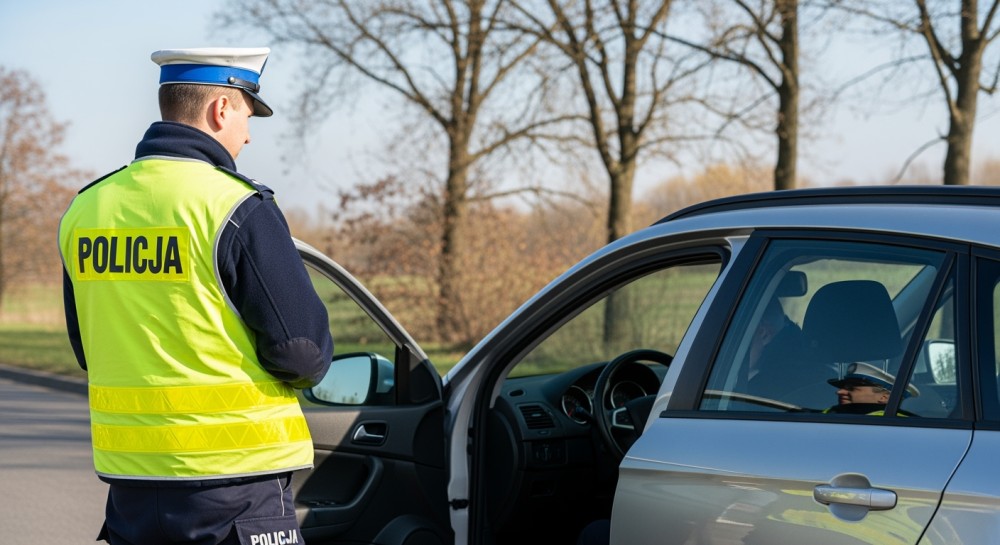 102 km/h w Tłuczań: Policja ostrzega przed niebezpiecznymi warunkami na drogach
